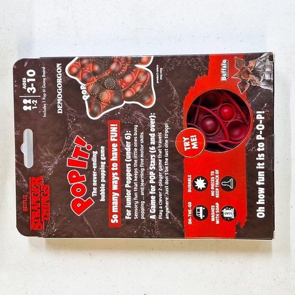 NEW! Set of 2 Stranger Things Netflix Pop It - Waffle & Demogorgon - Picture 3 of 8